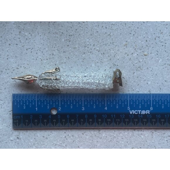 Spun Glass Chandelier & Penguin Ornaments Set of 2 - Picture 8 of 12